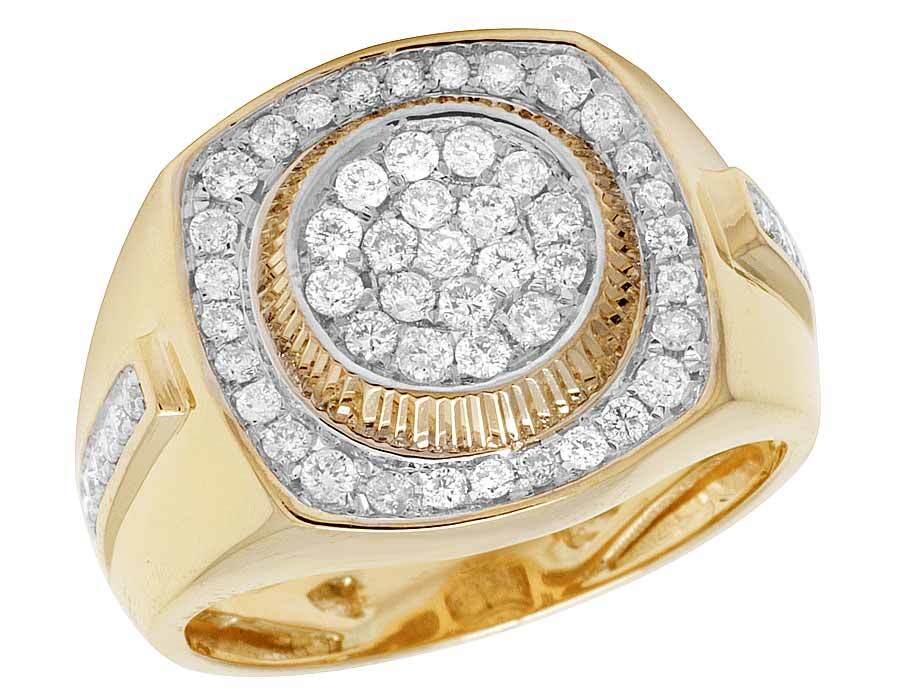 YA−MAN IS-101N GOLD 10k Yellow Gold 1.55ctw Illusion Setting Diamond Memory