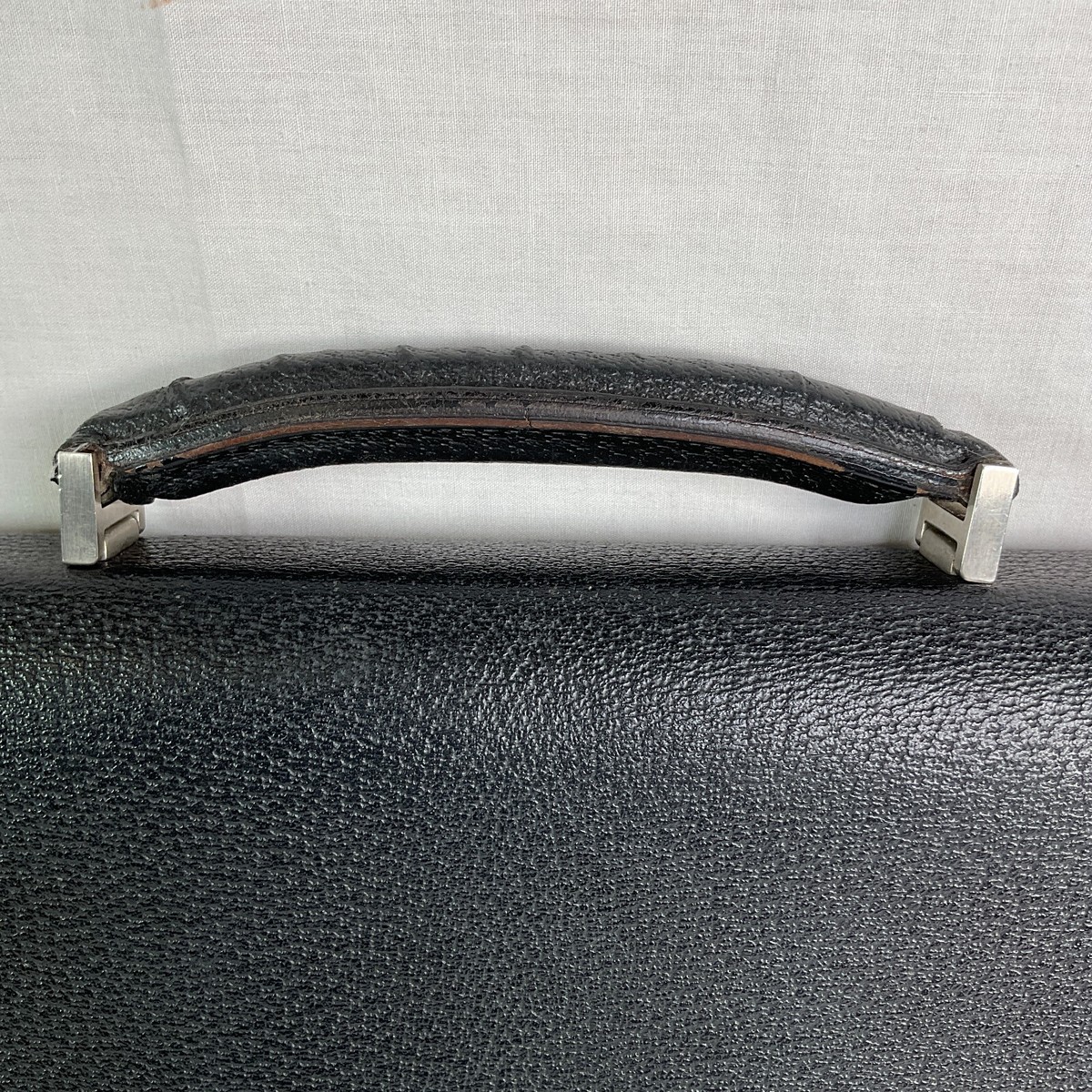 Salvatore Ferragamo Leather Briefcase with Combination Lock Black