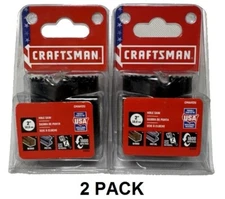 CRAFTSMAN Bi-Metal Non-Arbored Hole Saw Size 2" Inch CMAH12U (2 PACK) NEW