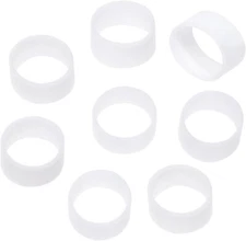 200 Pieces White Mini Silicone Cable Ties 0.3 Inch Diameter Flat Rubber Bands El