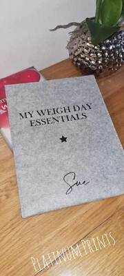 Personalised Slimming World Book Holder Weight Loss Felt Storage Folder Case