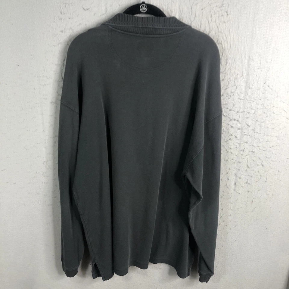 Tommy Bahama 毛衣男式 XL 木炭棉休闲亨利纽扣休闲 — 第 3/4 张图片