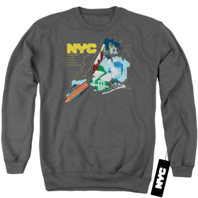 NYC Sweatshirt Five Boroughs Charcoal Pullover