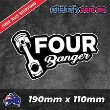 Four Cylinder Sticker Funny Laptop Car Window Bumper 4x4 Ute Decal 4wd Bang