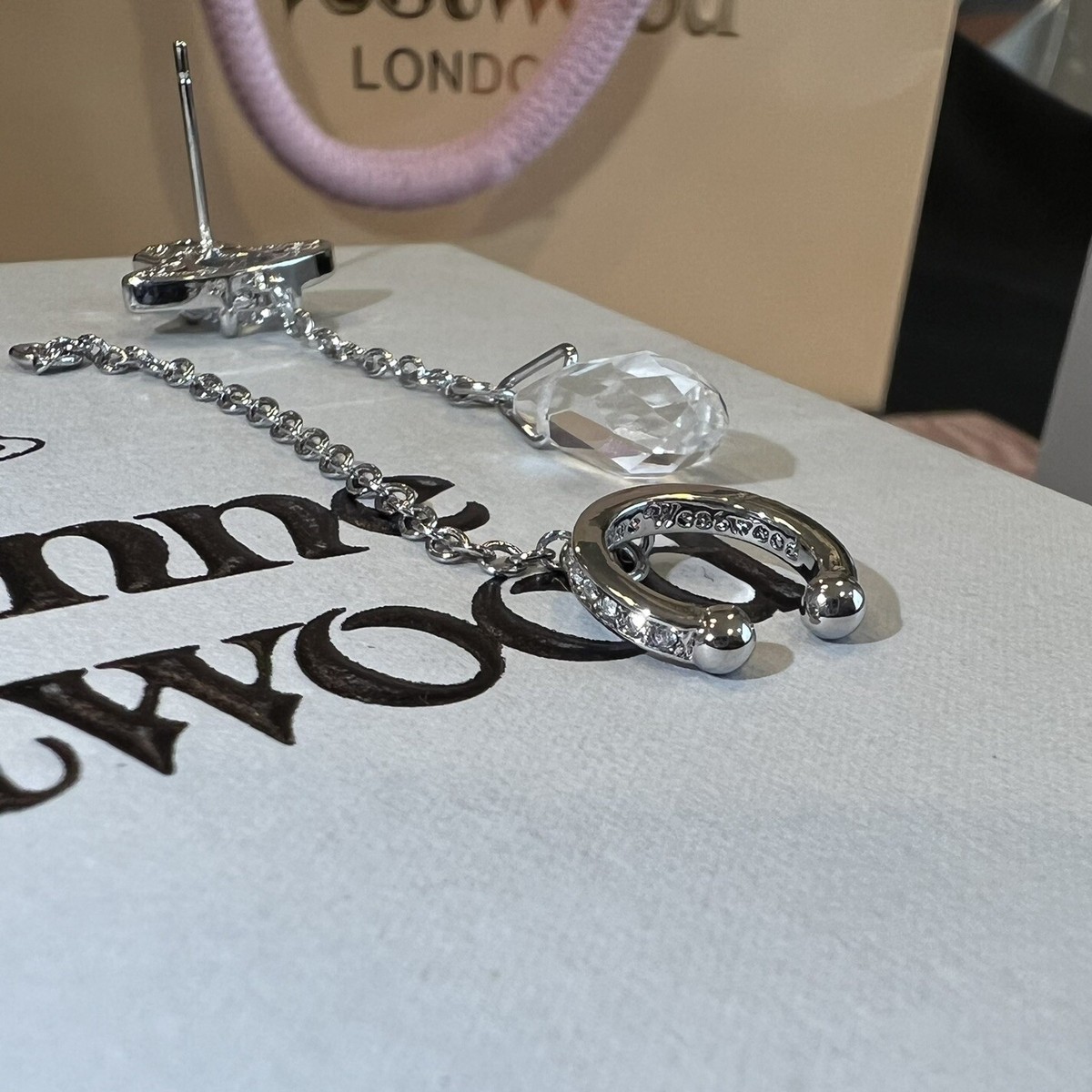 Vivienne Westwood｜HENRIETTEドロップピアス　シルバー Vivienne Westwood Earrings HENRIETTE Drop Silver with Gift