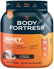 Body Fortress Super Advanced Whey Protein Powder, Cookies N’ Crème, Immune Suppo