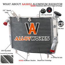 Upgraded Aluminium Race Radiator For YAMAHA YZF R6 600 2006-2016 2007 2008 2009