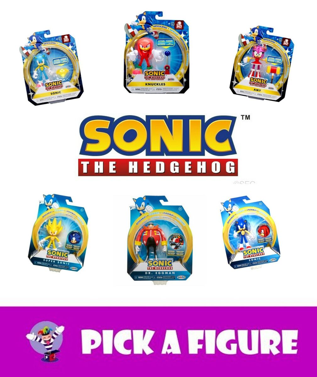 Sonic Boom 3 Action Figure Bundle - Sonic Tails Amy Knuckles Dr