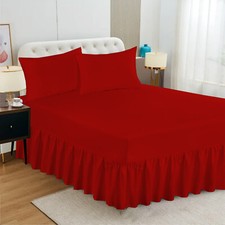 Extra Deep Fitted Valance Sheet Bed Sheets Single Double King Size OR Pillowcase