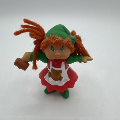 1994 Cabbage Patch PVC Red Head Girl Elf Christmas Figurine Toy Ornament