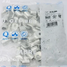 (PACK OF 50)  CEMBRE NON-INSULATED CRIMPING LUG 2-1/0 STUD A10-M6