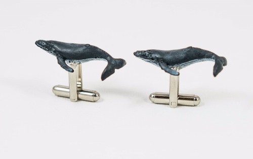 Buckelwal Manschettenknöpfe - Marine Seaworld Ozean Aquatische Natur Tier - Bild 4 von 5
