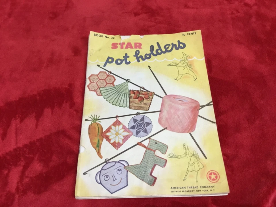 Folleto con patrón de ganchillo 1944 estrella #32 porta ollas vintage - retro - novedad Foto 2 de 4