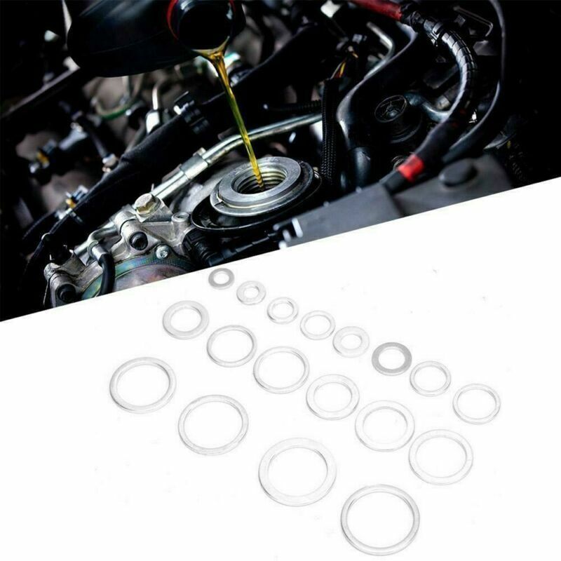 450PCS Oil Drain Plug Crush Aluminum Gaskets Washer Assortment Sealing Ring Tool eBay
