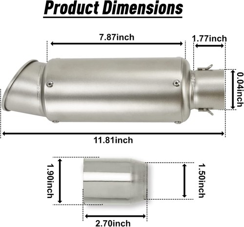 Motorcycle 38-51mm Connecetor Exhaust System Rear Muffler Tube Silencer For KTM - Picture 7 of 17