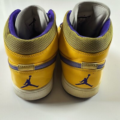 Nike Air Jordan 1 Lakers Size 12 Men Purple Yellow Nike Air  display picture 2