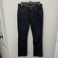 Carhartt Womens Straight Fit 2x32 Jeans Dark Wash