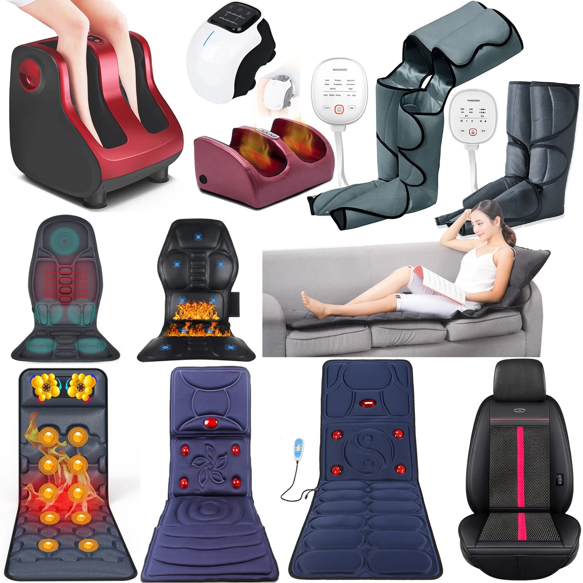 Air-Powered Office Chair Cushions : Airbag Massage Cushion