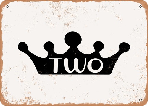 METAL SIGN - Two - 3 - Vintage Look Sign - Afbeelding 1 van 2