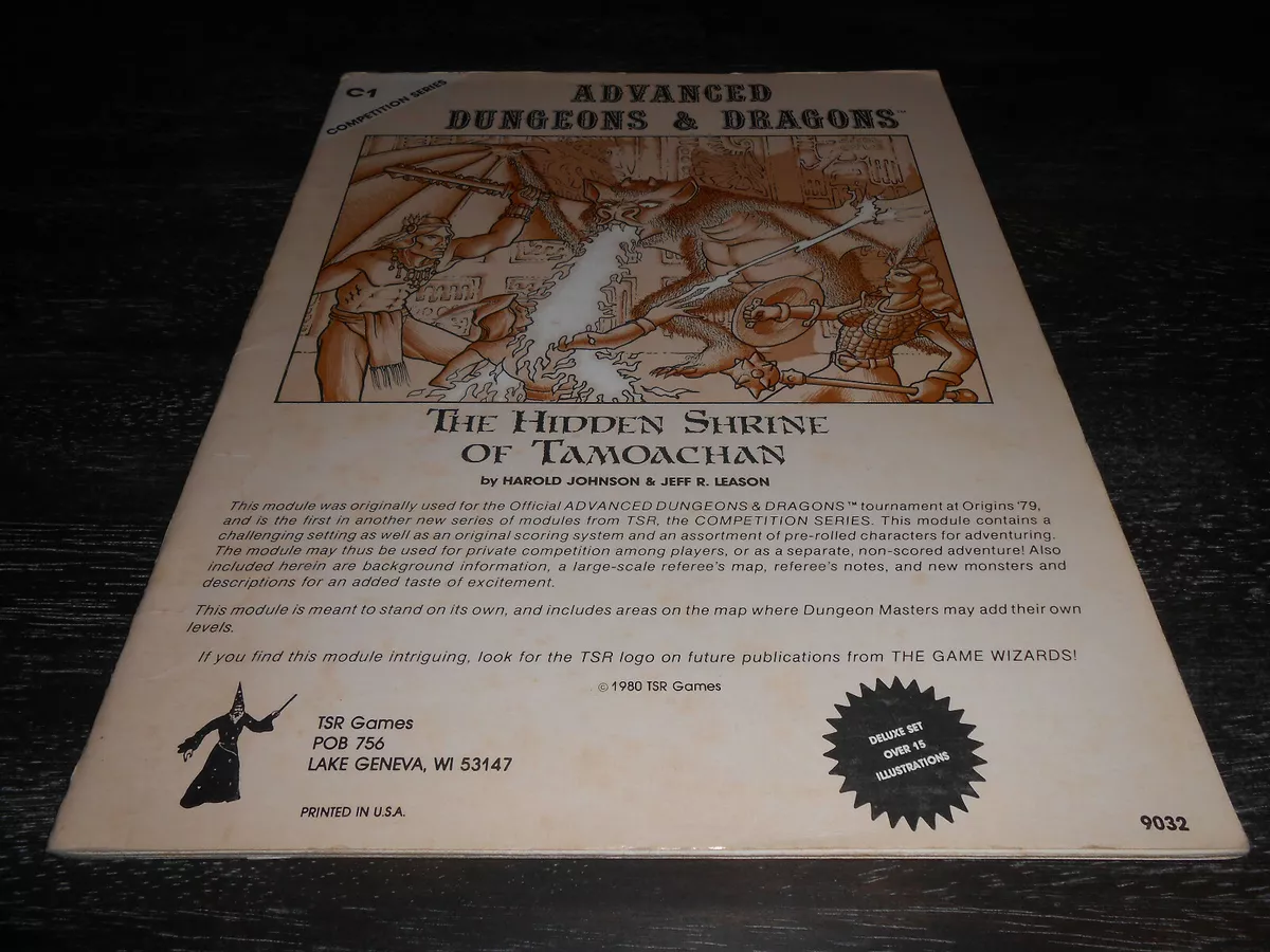 THE HIDDEN SHRINE OF TAMOACHAN C1 complete AD&D Dungeons & Dragons D&D TSR