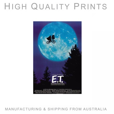 E.T. the Extra-Terrestrial 1982 HQ Movie Poster pick your size A4/A3/A2/90x60cm