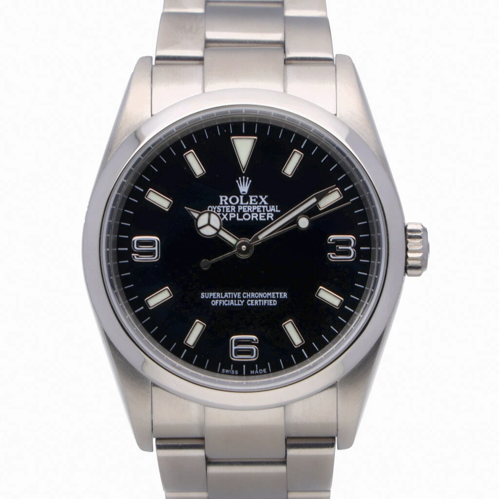 Rolex Explorer 114270 with 36mm Oystersteel case and Black dial