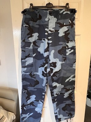 Mil-Tec US Ranger BDU Military Trousers Sky Blue - L Large 36''