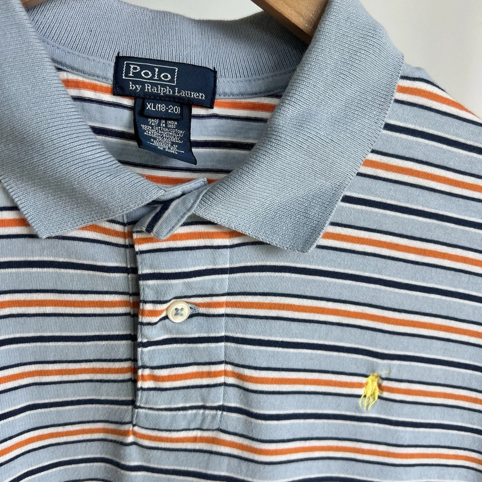 Vintage Ralph Lauren POLO Shirt Boys Youth XL(18-20) Collared Preppy Casual - Image 3 of 4