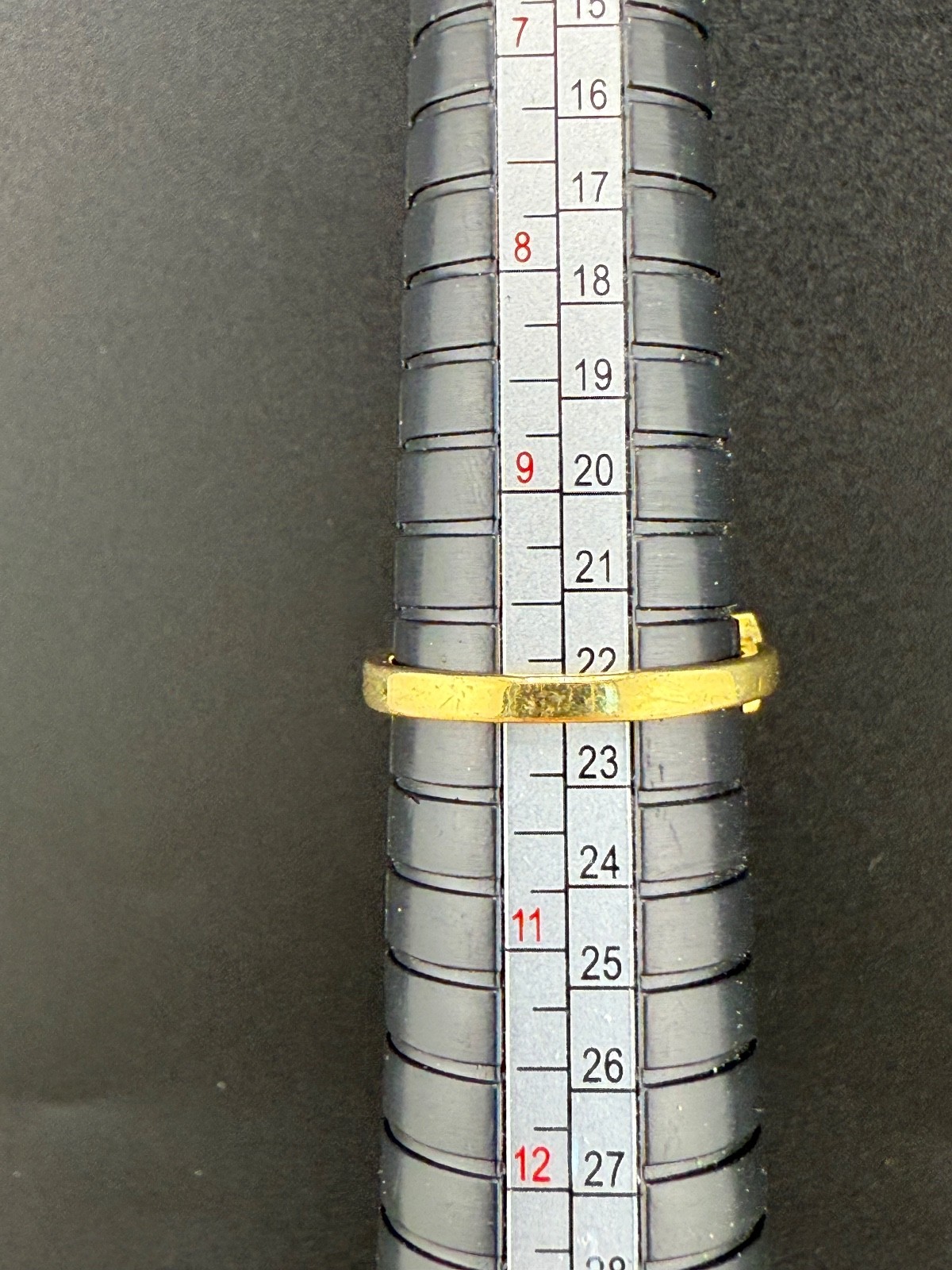 Cocktail Ring Gold Tone Statement Rhinestone Sign… - image 7