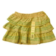 Jumping Beans Cartwheel Scooter Toddler Gray Strip Multicolor Ruffle Skirt Size