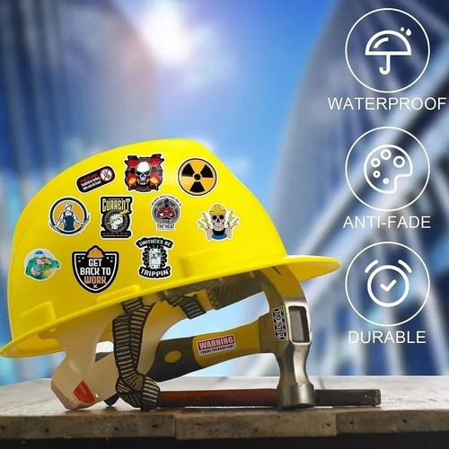 400 Pack Hard Hat Stickers Funny Tool Box Sticker Helmet Welding Construction - Picture 7 of 7
