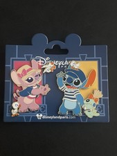Disney Stitch Angel Scrump Ducklings Pin Set Disneyland Paris 3 Pin Set