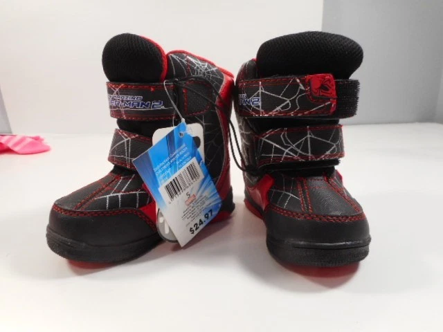 Spiderman Snow Boots Baby Boys Toddler Ski Boots Size 5 - Image 2 of 4