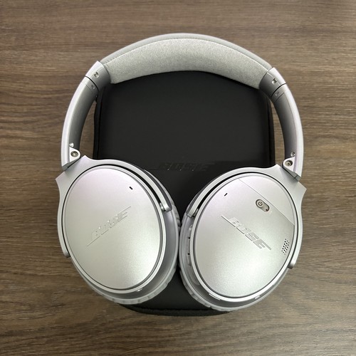 Bose QuietComfort 35 QC35 Bluetooth Over-Ear Headphones Noise Cancelling Silver - Picture 10 of 14