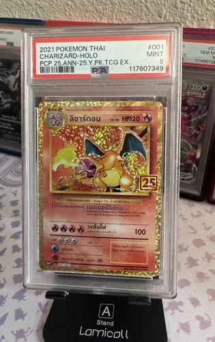 Charizard EX Holo Promo 001/025 25th Anniversary Thai PSA 9 Pokémon RARE
