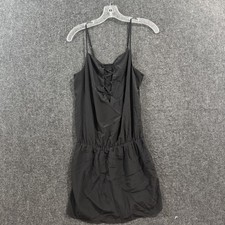 Rory Beca Dress Women's XS Black Lace Up Mini Slip V Neck Strappy Party