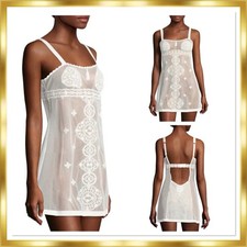 La Perla Mandala Mesh Bridal Chemise Slip White Size 2 680 RARE