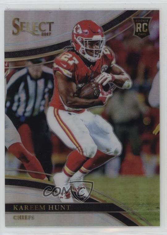 2017 Panini Select Field Level Silver Prizm Kareem Hunt #238 Rookie RC