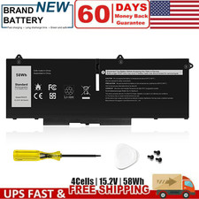 NEW FK0VR 07KRV 001VX5 Battery For Dell Latitude 7330 7530 7430 2-in-1 15.2V 58W