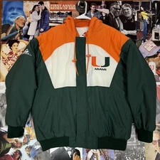 Vintage 90s University Of Miami Apex One Jacket, Size L