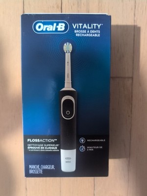 Oral-B Vitality FlossAction Electric Rechargeable Toothbrush Adult/Kids, Black