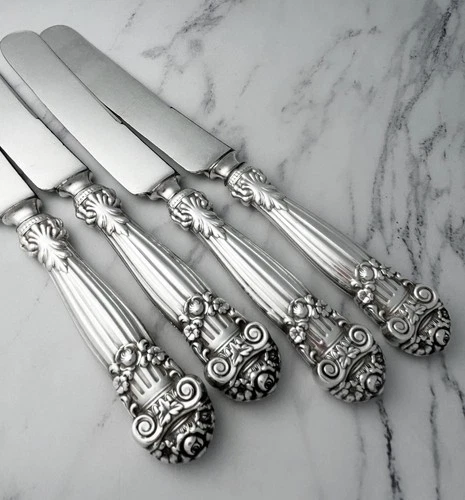 Towle Georgian Sterling Silver Handle Dinner Knife 9 1/2" ~1898 No Monogram