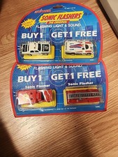 MAJORETTE SONIC FLASHERS 2 PACK W/ Police, Racing Car, Fire Truck  Ambulance.