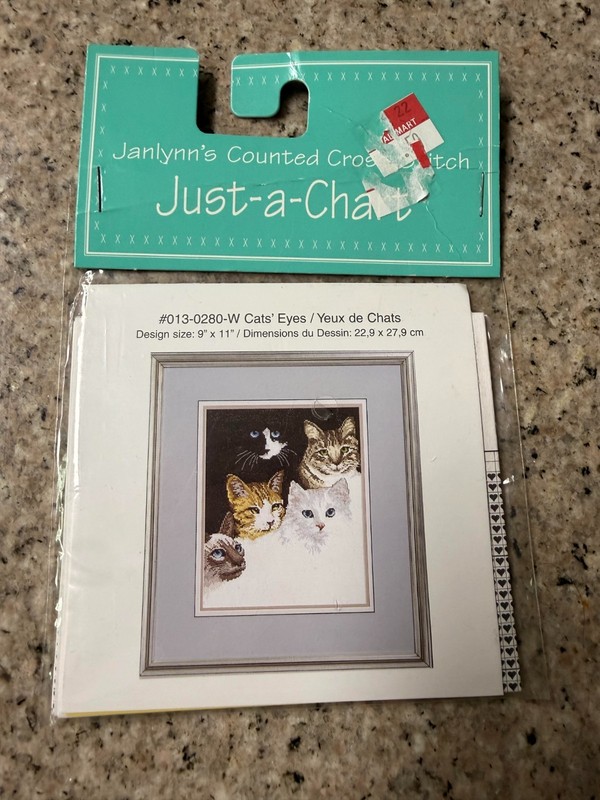 Janlynn Just-A-Chart Counted Croos Stitch Pattern - "Cat's Eyes"