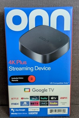 onn 4K PLUS Google TV Android Streaming Device 4K UHD 2GB RAM 16GB Storage NEW