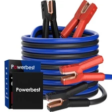 Heavy Duty Jumper Cables, 0 Gauge 30 Feet 1000Amp Automotive Booster Cables f...