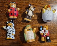 Lot of 6 Vintage Lucy And Me Bear Figurines VGC Monkey Zebra Chick Ladybug ...