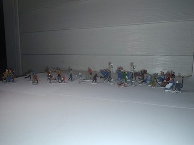 Antique German Hans Heinrichsen lead winter figurines 23 pieces