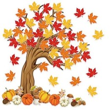 4Ft Big Tree Bulletin Board Set Spring Fall Summer Tree Bulletin Board