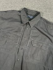 5.11 Taclite Pro Shirt Men  s 2XL Black Short Sleeve Utility Pockets Button Front